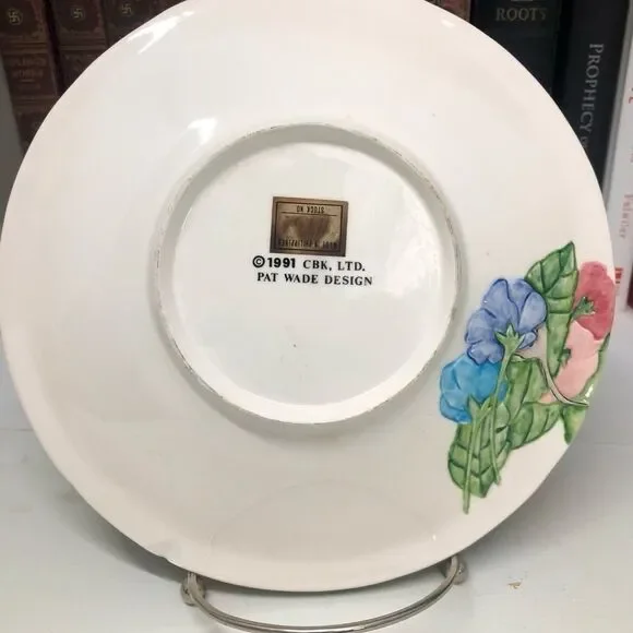 VINTAGE 1991 Pate Wade Cat & Mouse Porcelain Plate 0392 - Picture 7 of 7